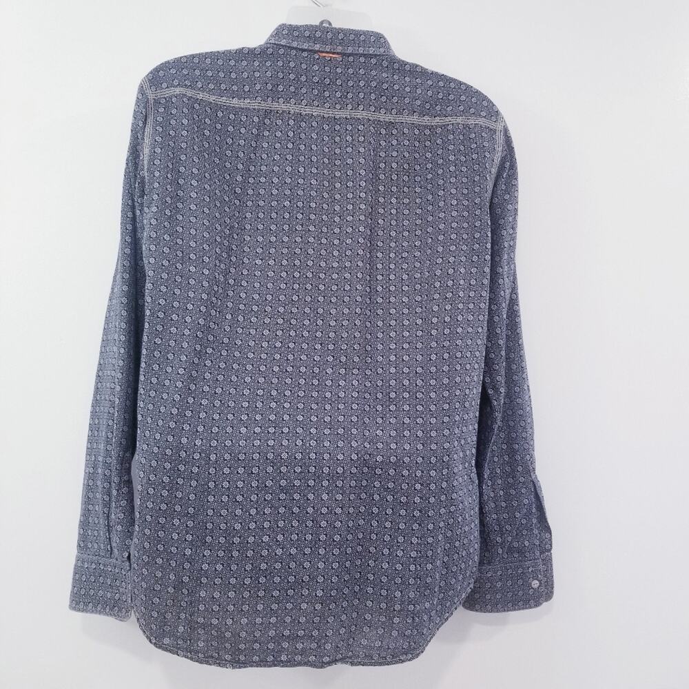Hugo Boss Orange Patterned Floral Collared Shirts - Picture 3 of 12